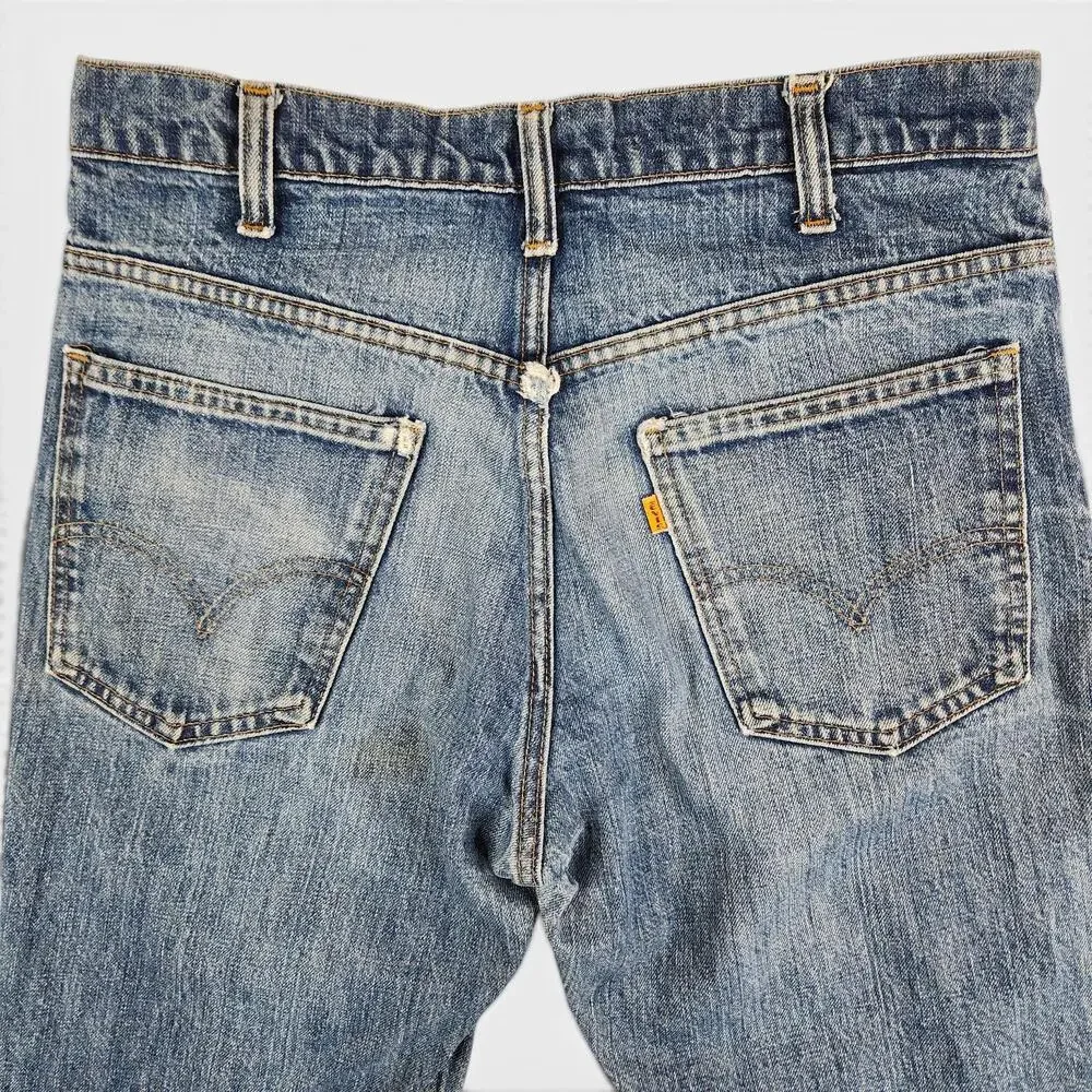 Vintage Levi's 646 Jeans Mens Fits 32x30 Orange Tab Flared Made in USA Talon Zip
